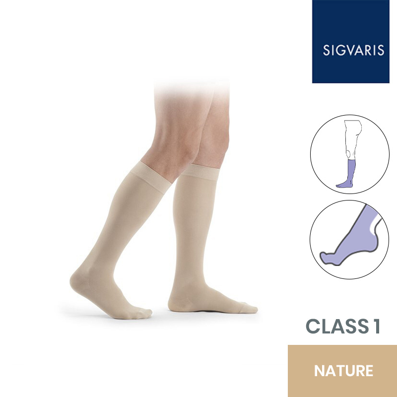 Sigvaris Essential Thermoregulating Class 1 (18-21mmHg) Knee High Nature Compression Stockings